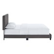 wood frame queen bed frame Modway Furniture Beds Gray