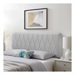 full size bed frame with headboard white Modway Furniture Headboards Light Gray