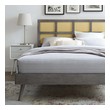low platform bed frame queen Modway Furniture Beds Gray