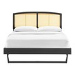 queen grey upholstered bed Modway Furniture Beds Black