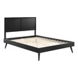 king size bed with storage and headboard Modway Furniture Beds Black