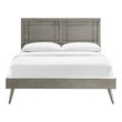 metal king bedframe Modway Furniture Beds Gray