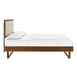 white queen bed with drawers Modway Furniture Beds Walnut Beige