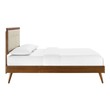 twin to king bed Modway Furniture Beds Walnut Beige