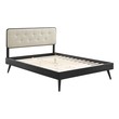 unique bed frames queen Modway Furniture Beds Black Beige