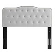 black upholstered bed high headboard Modway Furniture Headboards Light Gray