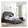 upholstered twin bed frame Modway Furniture Beds Gray