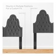 padded bed heads queen size Modway Furniture Headboards Charcoal