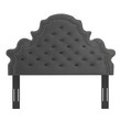 king size bed frame with headboard black Modway Furniture Headboards Charcoal