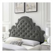 king size bed frame with headboard black Modway Furniture Headboards Charcoal