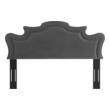 king headboard velvet Modway Furniture Headboards Charcoal