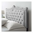velvet bed queen Modway Furniture Beds Light Gray