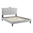 king size floor bed Modway Furniture Beds Light Gray