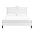 queen bed frame with shelves Modway Furniture Beds White