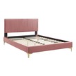 white platform bed frame Modway Furniture Beds Dusty Rose