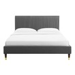 twin xl metal bed frame Modway Furniture Beds Charcoal