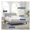 velvet king size bed frame Modway Furniture Beds Light Gray