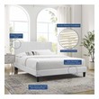 queen bed frame with wheels Modway Furniture Beds White