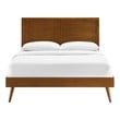 queen metal bedframe Modway Furniture Beds Walnut