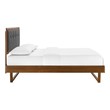 white king size bed frames Modway Furniture Beds Walnut Charcoal