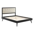 queen bed frame in store pickup Modway Furniture Beds Black Beige