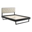 with of a twin bed Modway Furniture Beds Black Beige