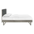 white wooden single bed with storage Modway Furniture Beds Gray Charcoal