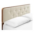queen size platform bed with storage Modway Furniture Beds Walnut Beige