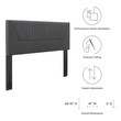upholstered wall bed Modway Furniture Headboards Charcoal