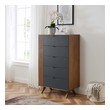 white bedroom furniture with wood top Modway Furniture Case Goods Walnut Gray