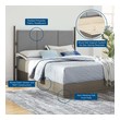 velvet design bed Modway Furniture Beds Oak Light Gray