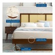 queen size mattress for platform bed Modway Furniture Beds Walnut