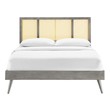 white platform bed frame queen Modway Furniture Beds Gray