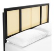 cream headboard double Modway Furniture Beds Black