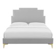 king size bed frame metal Modway Furniture Beds Light Gray