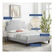 twin bed low frame Modway Furniture Beds Light Gray