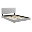bed and frame Modway Furniture Beds Light Gray