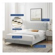 bed and frame Modway Furniture Beds Light Gray