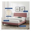 modern king bed frame with headboard Modway Furniture Beds Dusty Rose