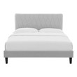queen size metal bed frame with headboard Modway Furniture Beds Light Gray