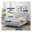 double twin bed Modway Furniture Beds Light Gray