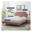 white queen bed frame with drawers Modway Furniture Beds Dusty Rose