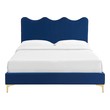 white queen platform bed with storage Modway Furniture Beds Navy