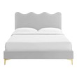 gray tufted bed Modway Furniture Beds Light Gray