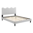 queen headboard on king bed Modway Furniture Beds Light Gray