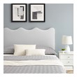 queen headboard on king bed Modway Furniture Beds Light Gray