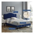 king platform bedframe Modway Furniture Beds Navy