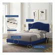 queen black bed frame with headboard Modway Furniture Beds Navy