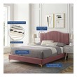 king bed frame with under bed storage Modway Furniture Beds Dusty Rose