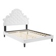 gray upholstered bed king Modway Furniture Beds White